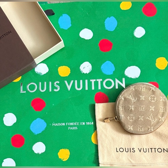 Louis Vuitton Monogram Porte Monnaie Mini Lin Coin Case + box / dust bag - Picture 10 of 12